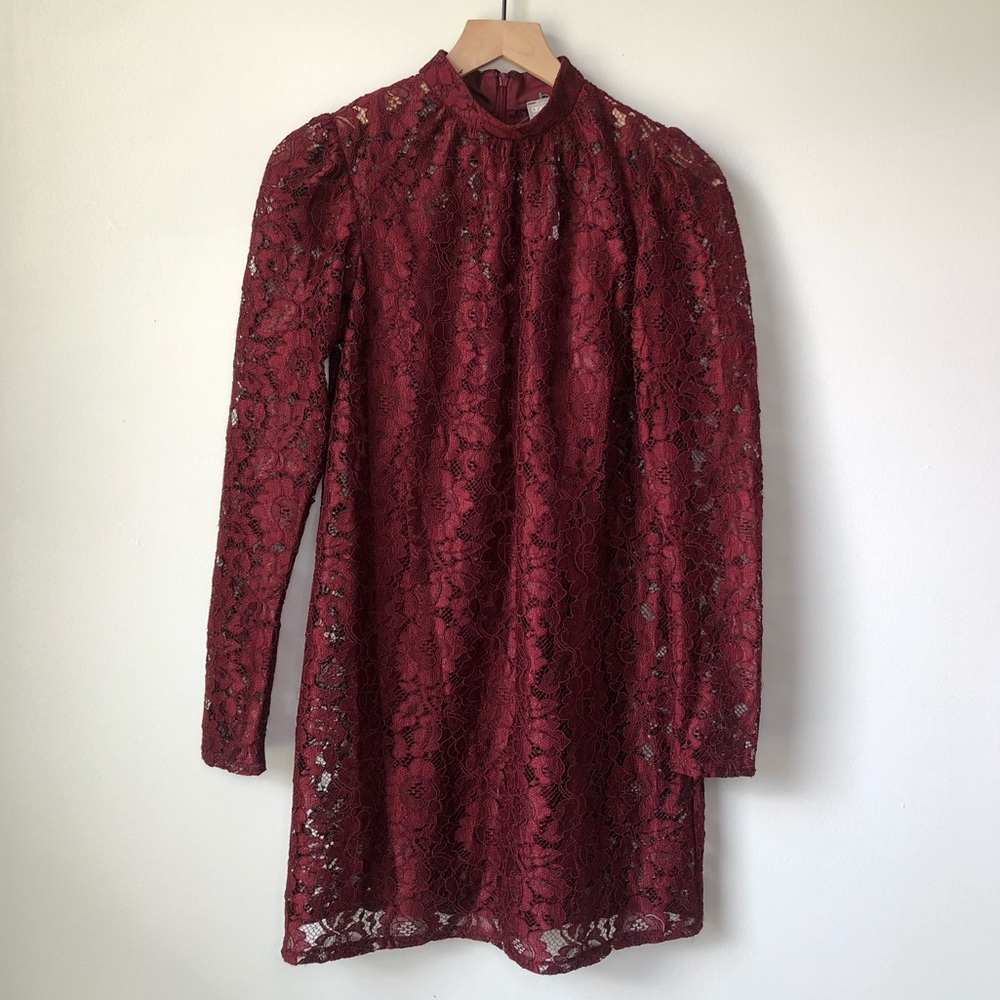 ASOS Burgundy Lace Dress
